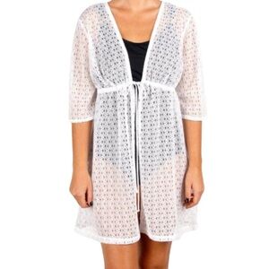 Catalina White Lace Swim Cover-Up